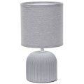ONLI - Lampe de table SHELLY 1xE27/22W/230V gris 28 cm