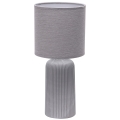 ONLI - Lampe de table SHELLY 1xE27/22W/230V gris 45 cm