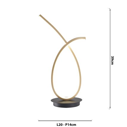 ONLI - Lampe de table SIGN LED/12W/230V 4000K 43 cm doré