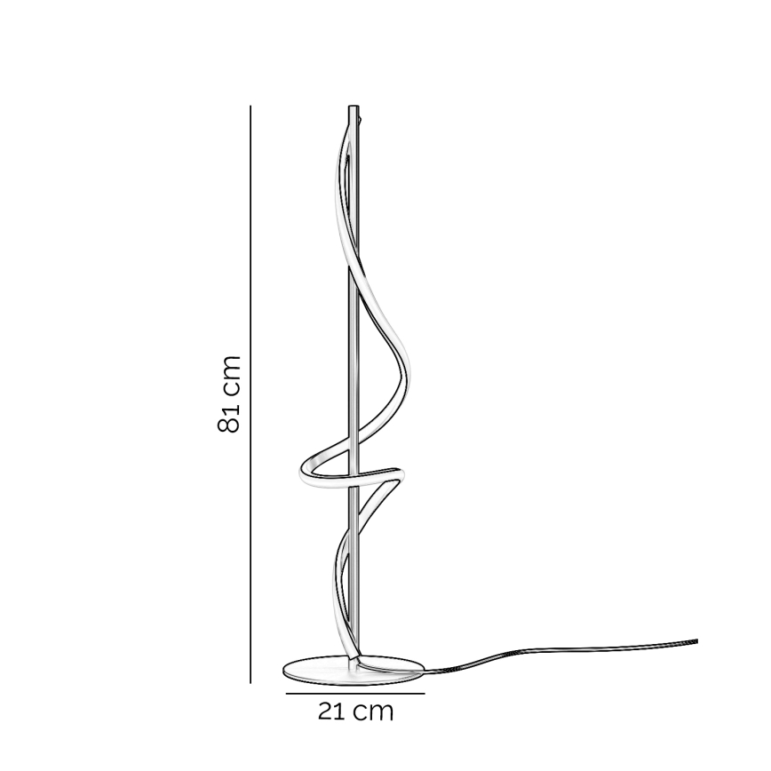 ONLI - Lampe de table TWIST LED/16W/230V 4000K noir