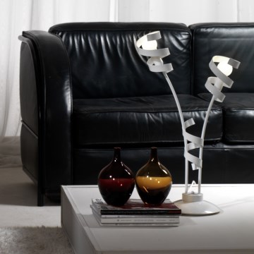 ONLI - Lampe de table ZOE 2xE14/6W/230V 65 cm blanc