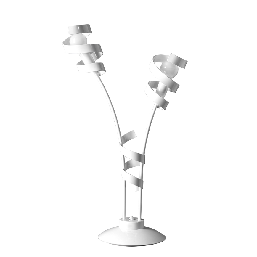 ONLI - Lampe de table ZOE 2xE14/6W/230V 65 cm blanc