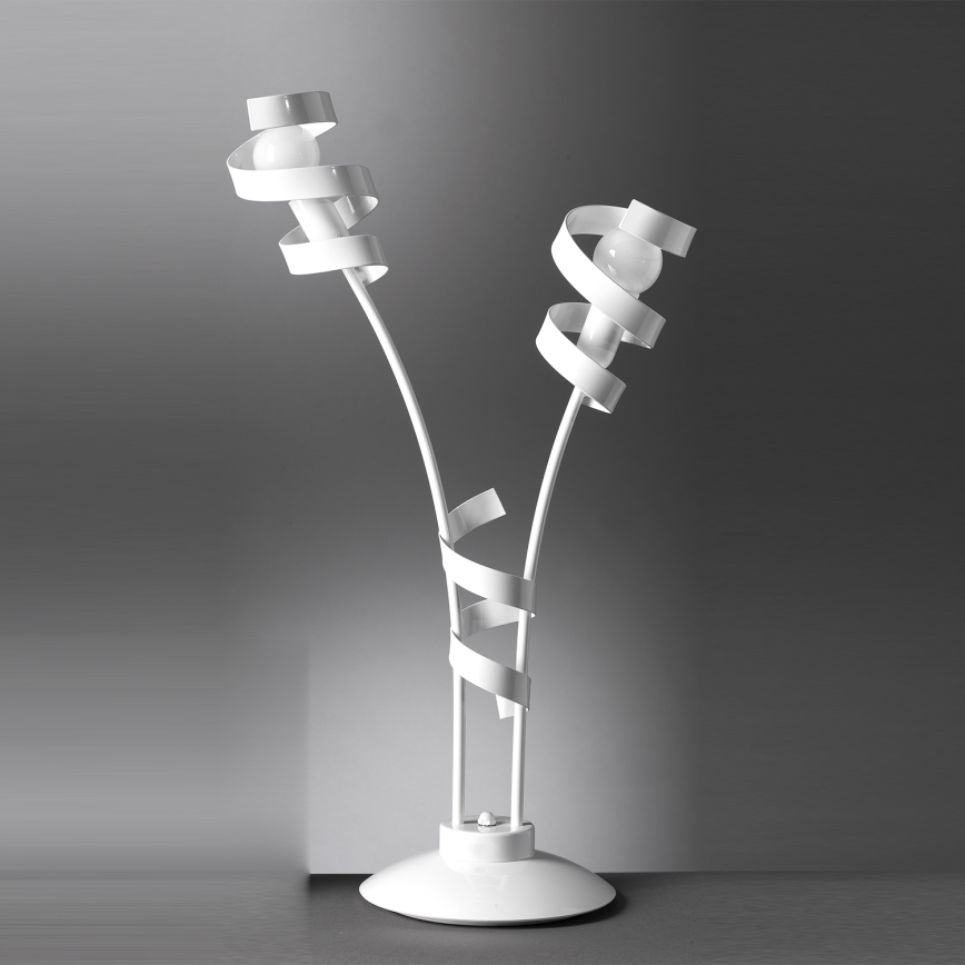 ONLI - Lampe de table ZOE 2xE14/6W/230V 65 cm blanc