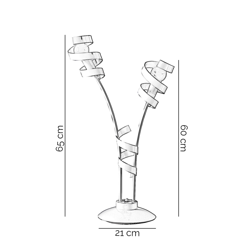 ONLI - Lampe de table ZOE 2xE14/6W/230V 65 cm blanc