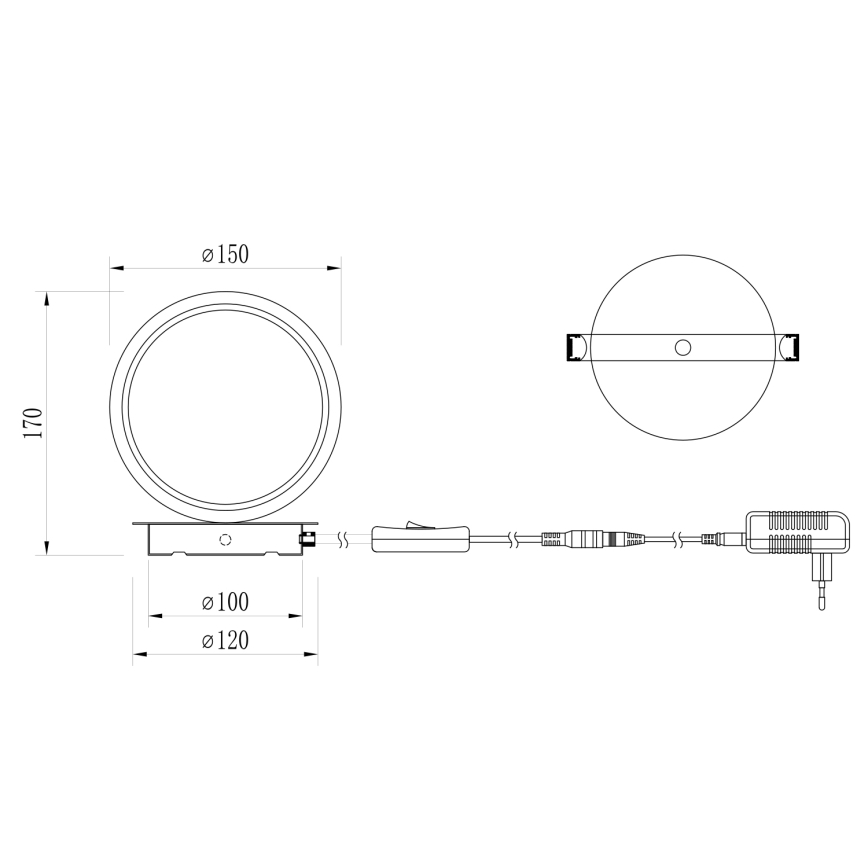 ONLI - Lampe LED de bureau NOELIA LED/4W/230V 17 cm dorée