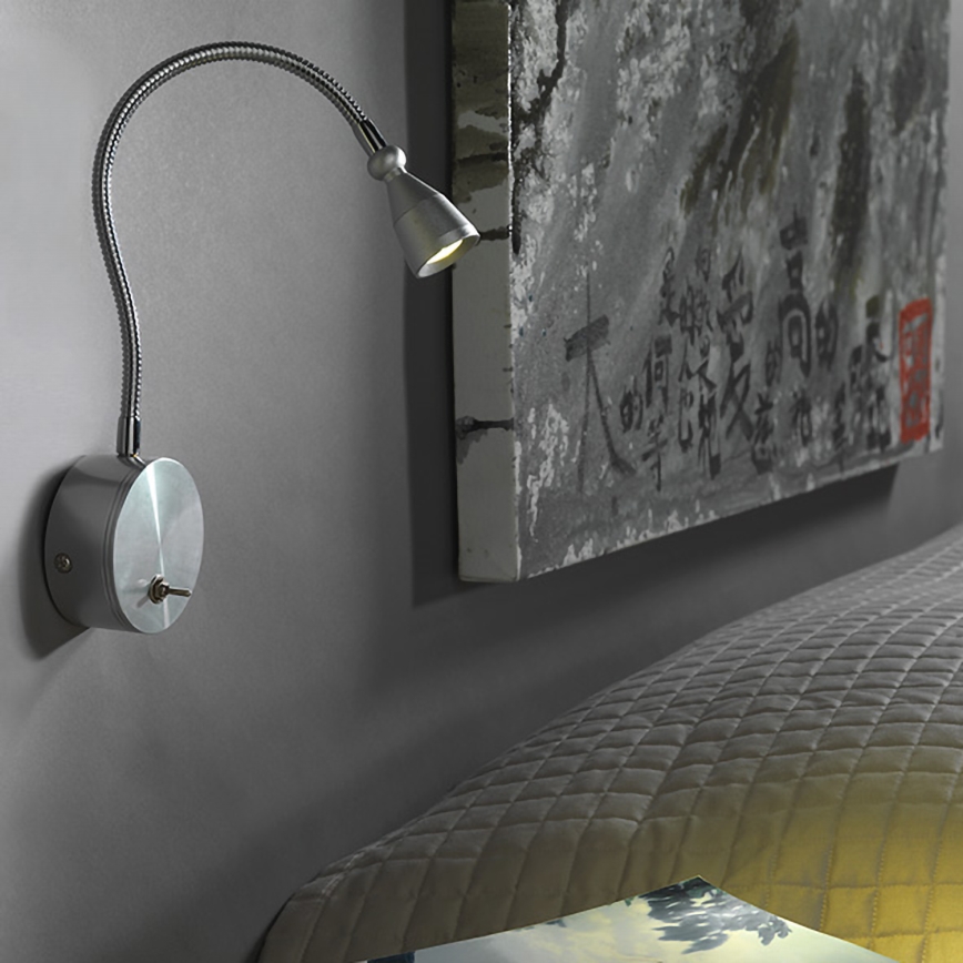 ONLI - LED Flexibel klein lampje LEXI LED/1W/230V 4000K mat chroom