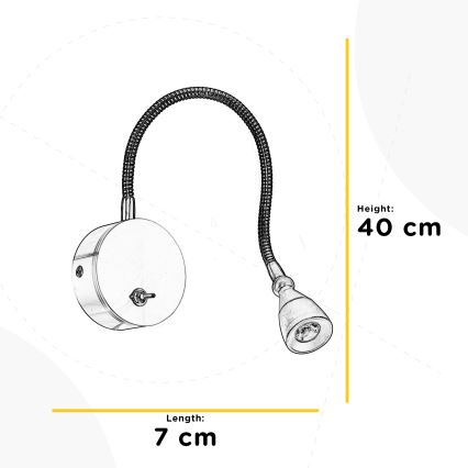 ONLI - LED Flexibel klein lampje LEXI LED/1W/230V 4000K wit