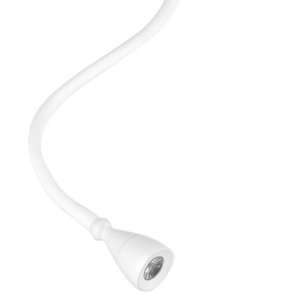 ONLI - LED Flexibel klein lampje met een plank en USB opladen PLAK LED/1W/230V wit