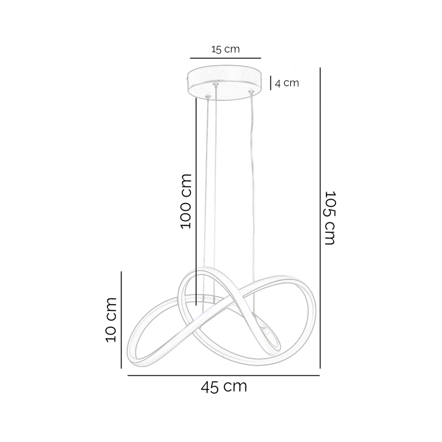 ONLI - LED Hanglamp aan een koord DAFNE LED/30W/230W 4000K zwart