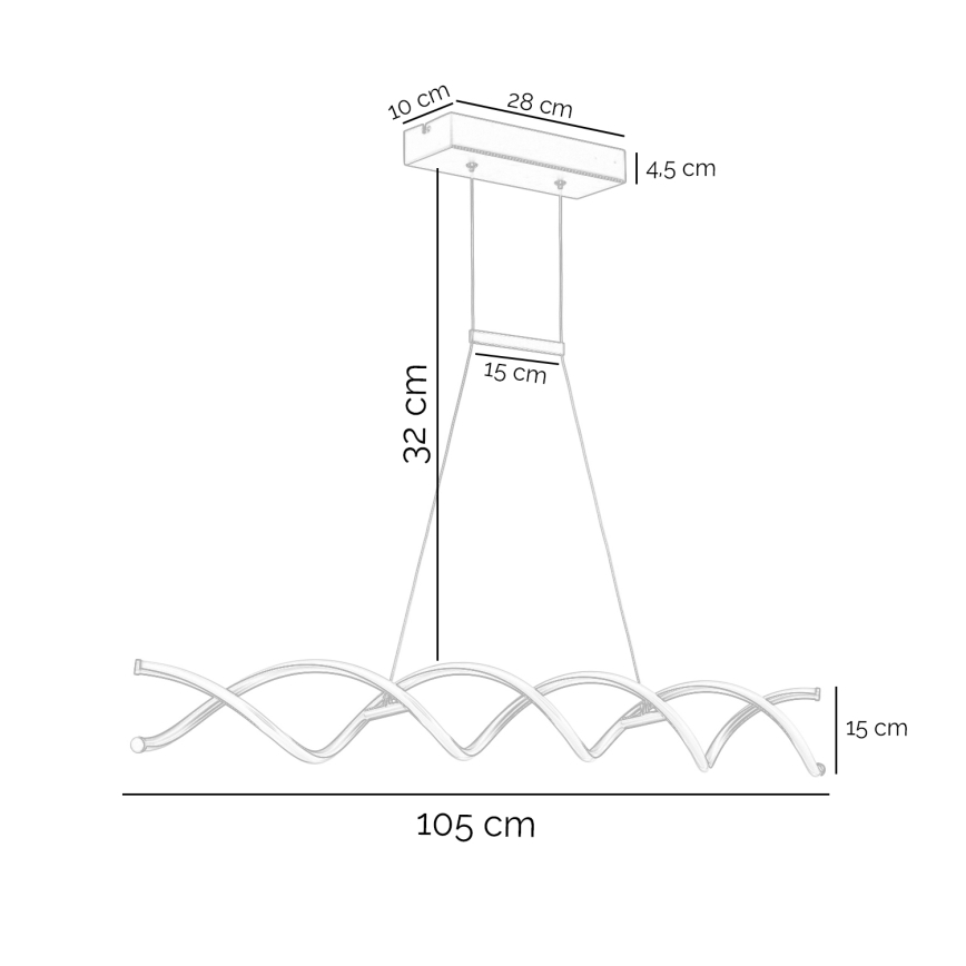 ONLI - LED Hanglamp aan een koord DNA LED/24W/230V 4000K zilver