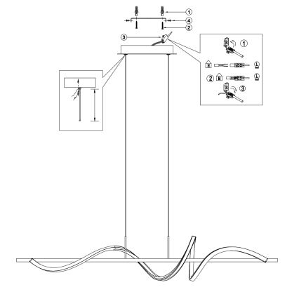 ONLI - LED Hanglamp aan een koord TWIST LED/30W/230V 4000K zwart