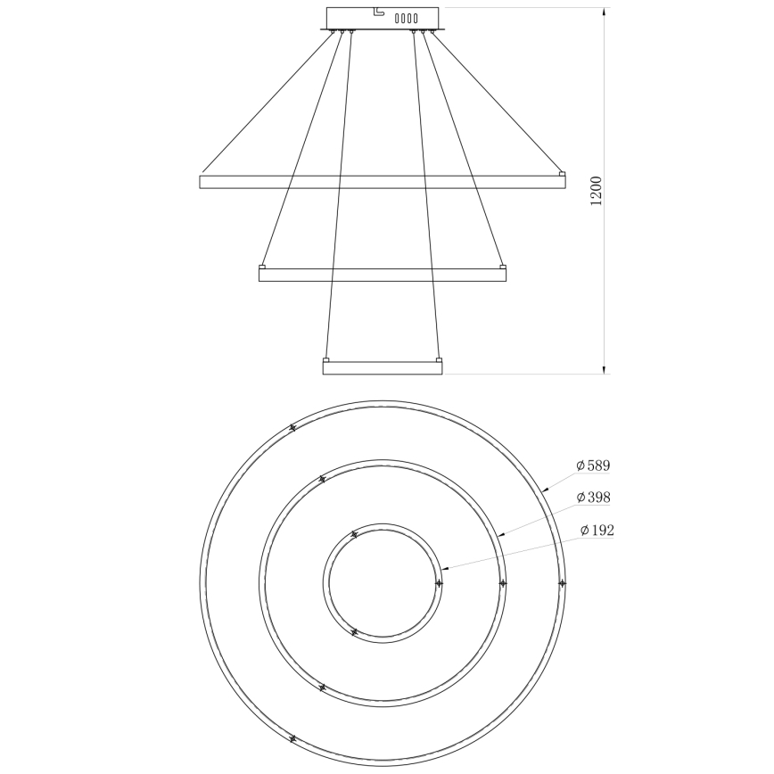 ONLI - LED-hanglamp aan kabel NOELIA LED/40W/230V goud