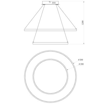 ONLI - LED-hanglamp met kabel NOELIA LED/30W/230V zwart