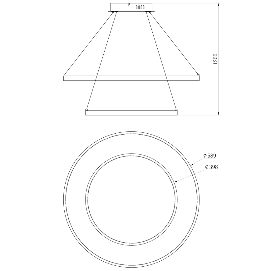 ONLI - LED-hanglamp met kabel NOELIA LED/30W/230V zwart