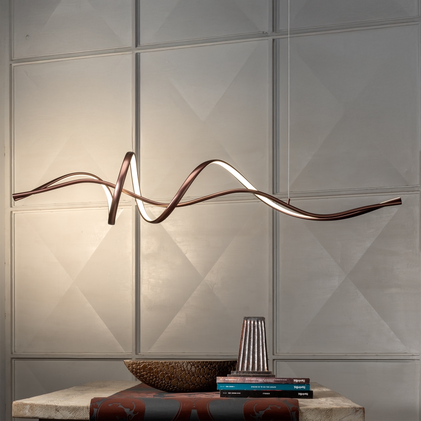 ONLI - LED-kroonluchter met kabel KELLY LED/28W/230V koperkleurig