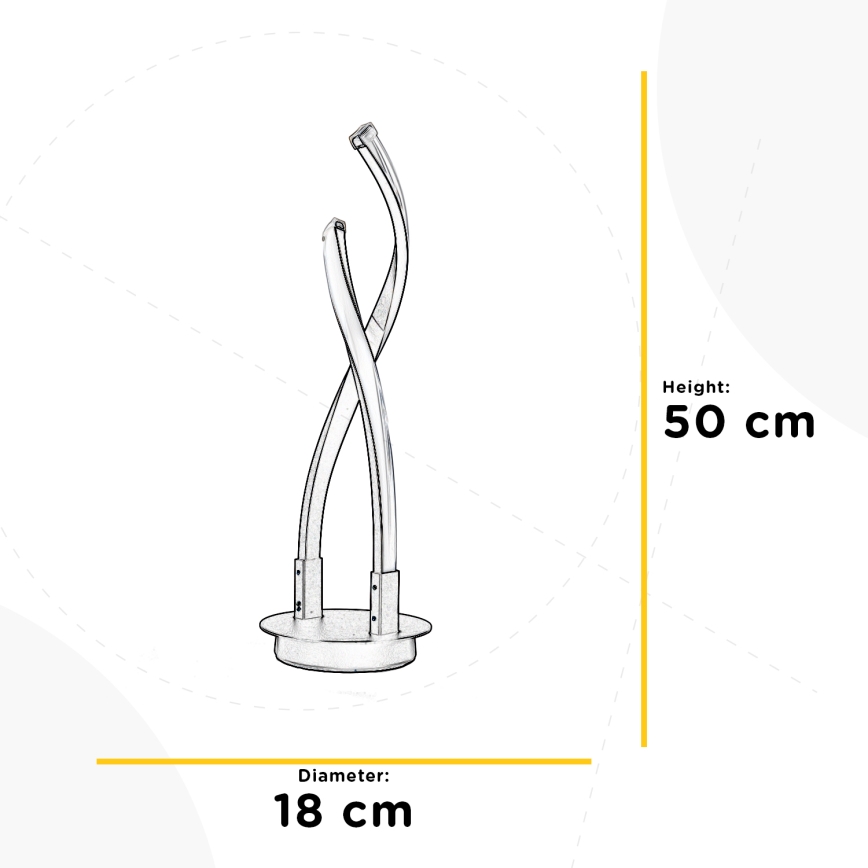ONLI - LED Tafellamp DAFNE LED/12W/230V 4000K 50 cm zwart