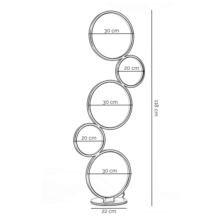 ONLI - LED vloerlamp RINGS LED/58W/230V 4000K zwart
