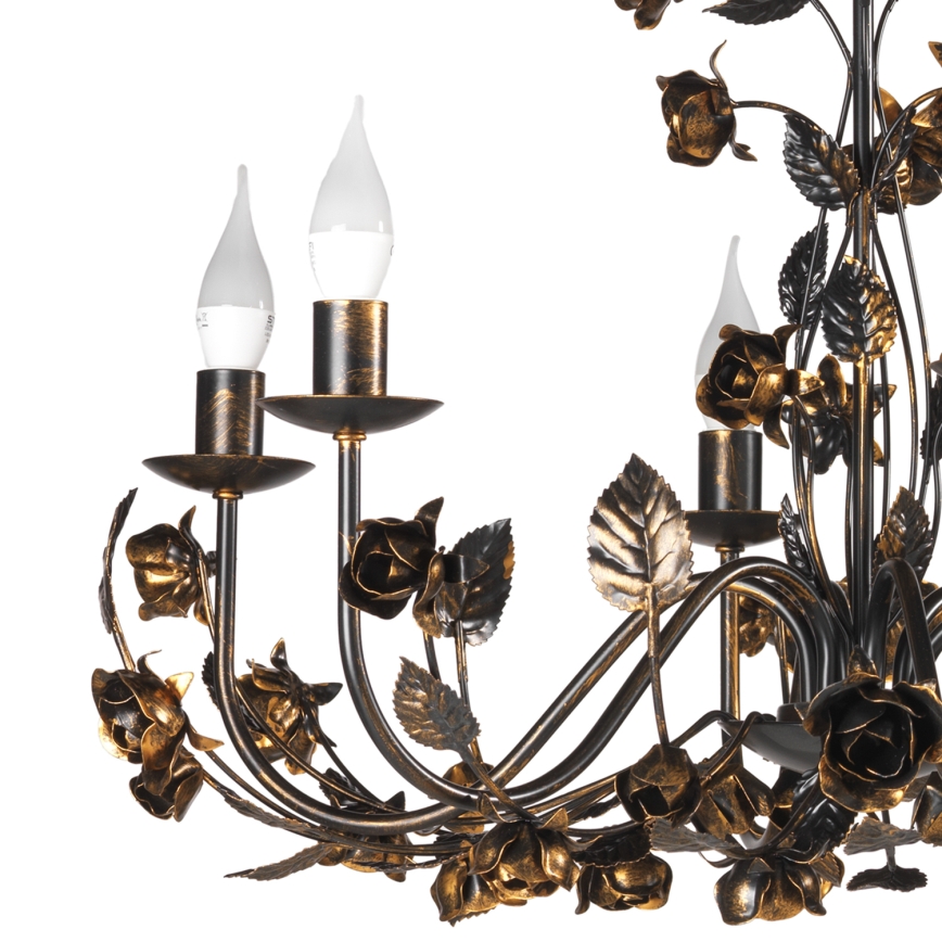ONLI - Lustre sur chaîne CAROLINA 6xE14/6W/230V bronze