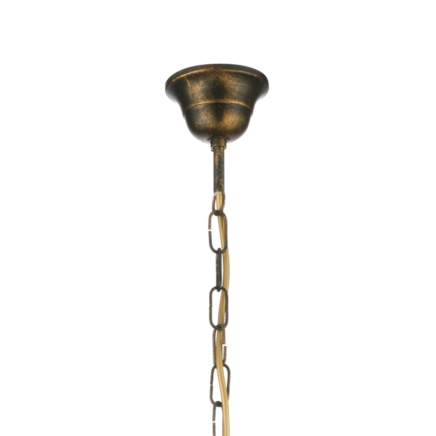 ONLI - Lustre suspendu MILVIA sur chaîne 5xE14/6W/230V, finition bronze