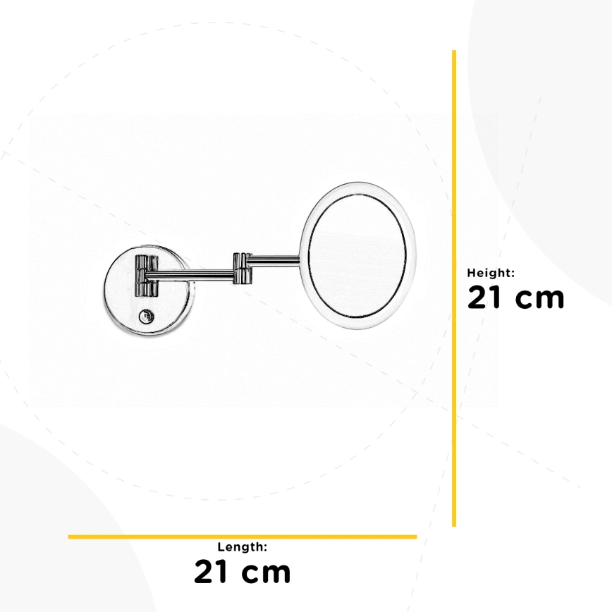 ONLI - Miroir maquillage mural RIM LED/4,2W/230V 4000K IP44