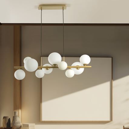 ONLI - PALOMA kroonluchter aan kabel, 10x G9, 3W, 230V, goudkleurig