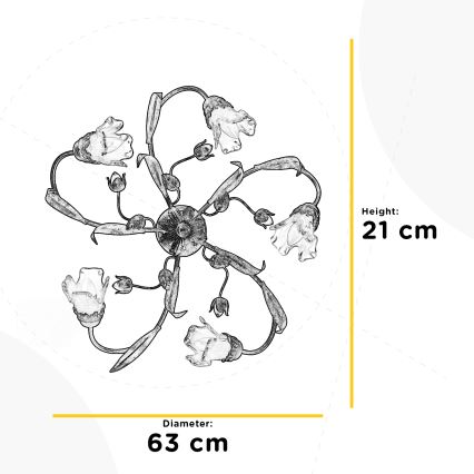 ONLI - Plafondlamp ARIANNA 5xE14/6W/230V