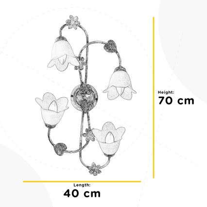 ONLI - Plafondlamp BOTTON DORO 4xE14/6W/230V