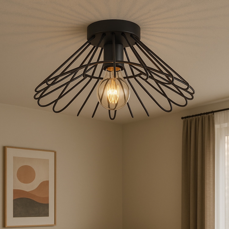ONLI - Plafondlamp DUCCIO 1xE27/22W/230V diameter 60 cm zwart