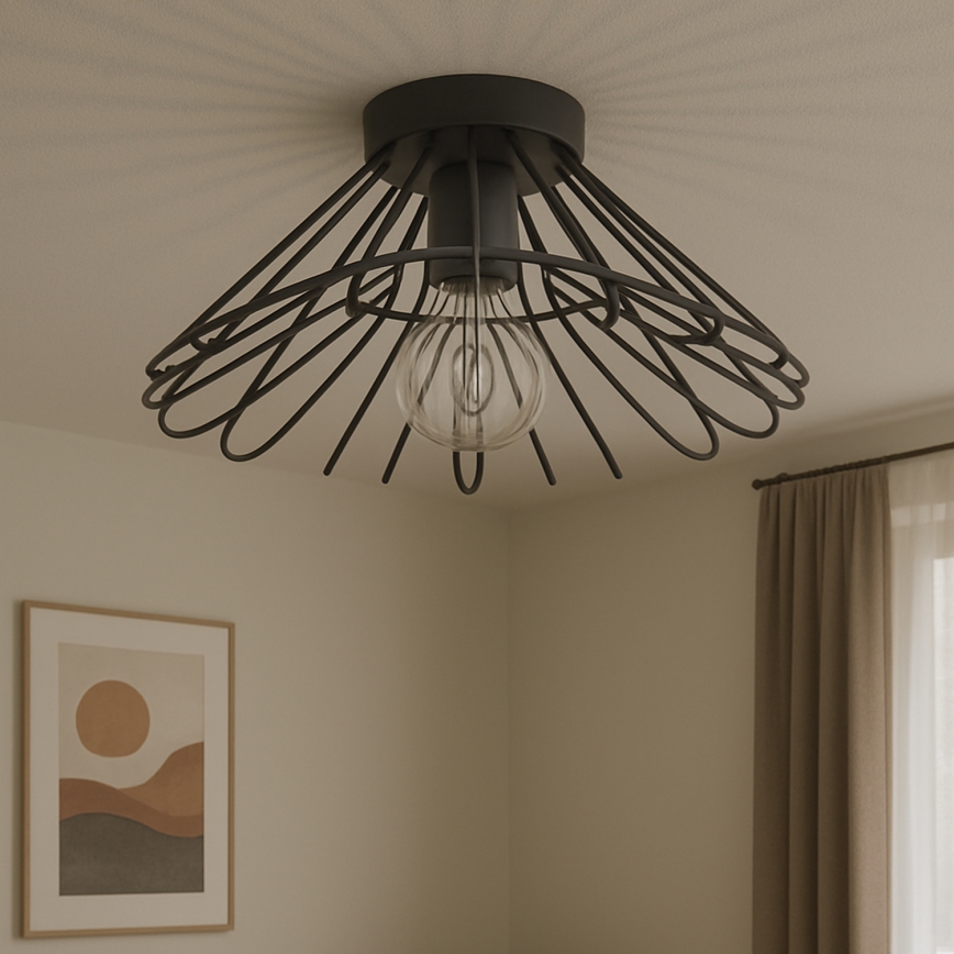 ONLI - Plafondlamp DUCCIO 1xE27/22W/230V diameter 60 cm zwart