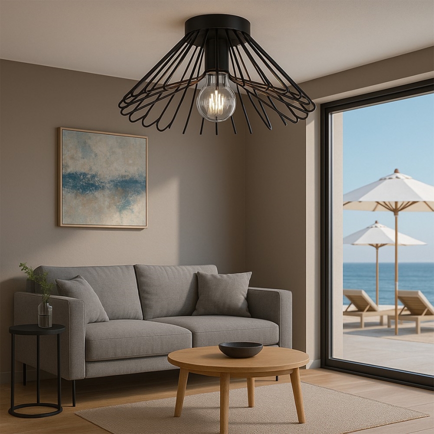 ONLI - Plafondlamp DUCCIO 1xE27/22W/230V diameter 60 cm zwart