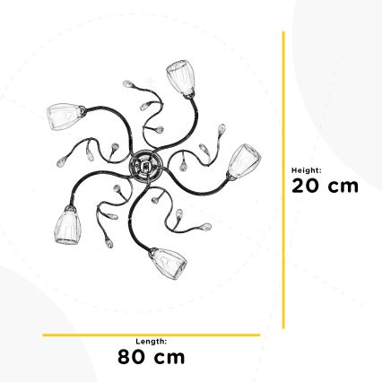 ONLI - Plafondlamp SHARON 5xE14/6W/230V