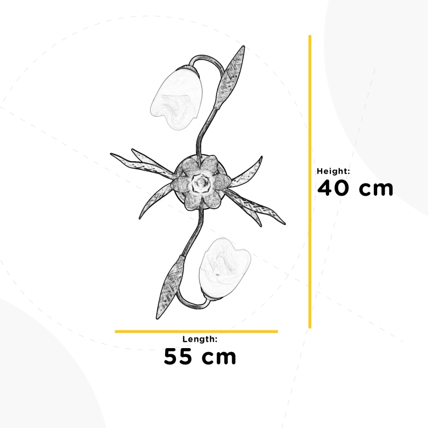 ONLI - Plafondlamp SONIA 2xE14/6W/230V