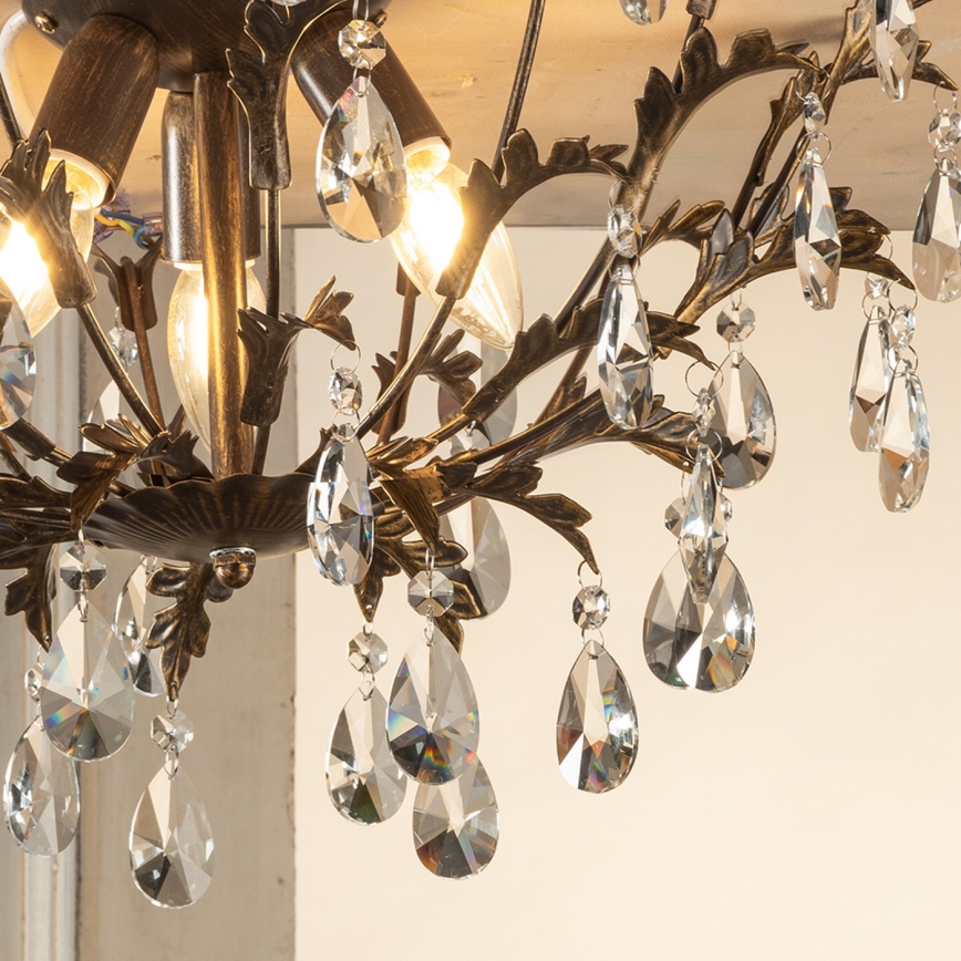 ONLI - Plafondlamp TERESA 3xE14/6W/230V brons