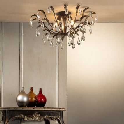 ONLI - Plafondlamp TERESA 3xE14/6W/230V brons