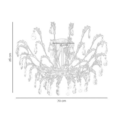 ONLI - Plafondlamp TERESA 5xE14/6W/230V brons