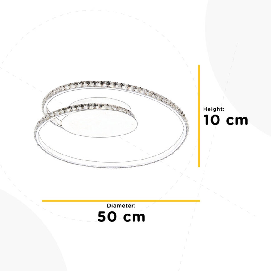 ONLI - Plafonnier EDEN LED/26W/230V 4500K d. 50 cm blanc