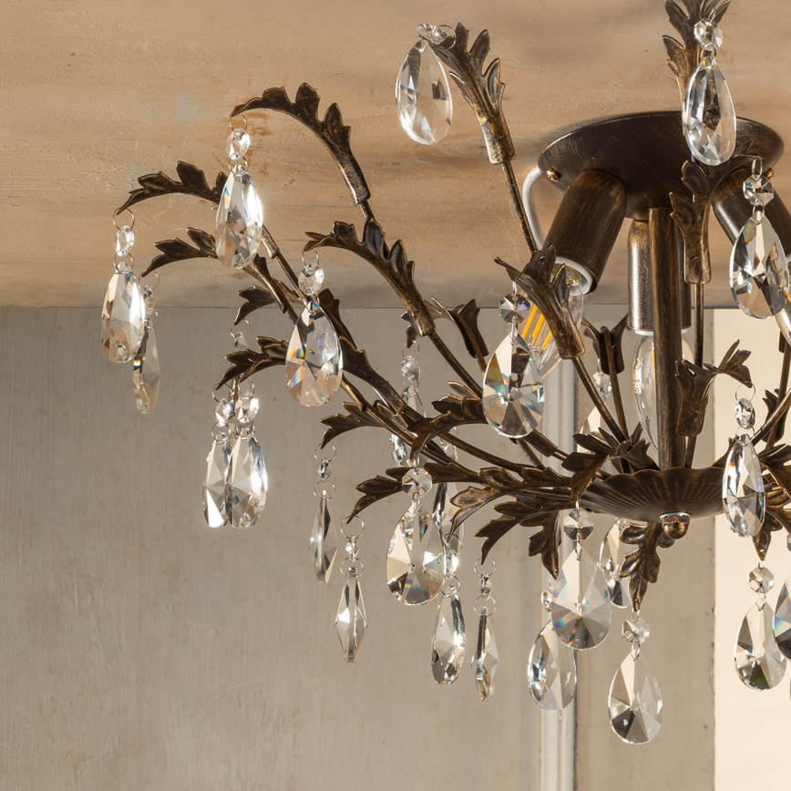 ONLI - Plafonnier TERESA 3xE14/6W/230V bronze