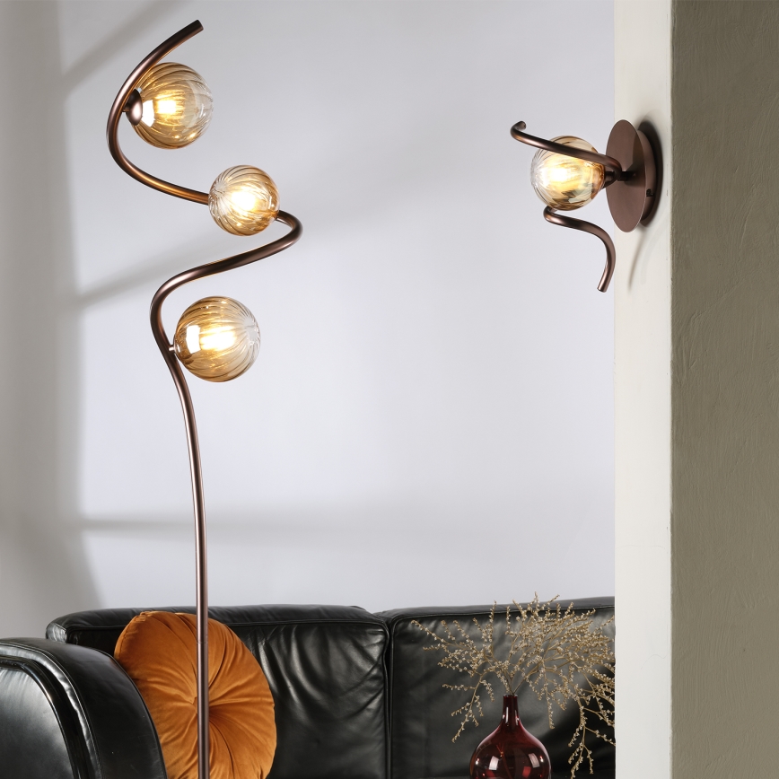 ONLI - Staande Lamp FRIDA 3xG9/10W/230V koper