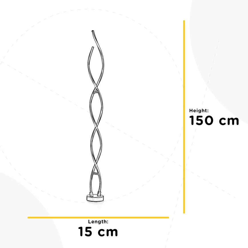 ONLI - Staande LED Lamp DNA LED/24W/230V 4000K zilver