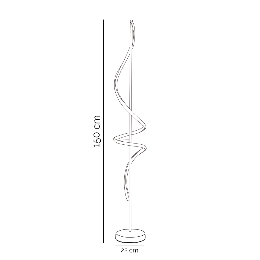 ONLI - Staande LED Lamp TWIST LED/24W/230V 4000K zwart