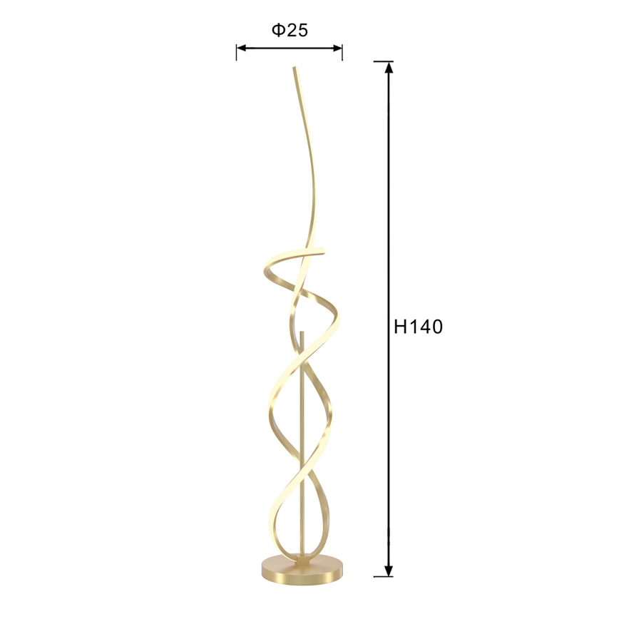 ONLI - Staande LED Lamp TWIST LED/31W/230V 4000K goud