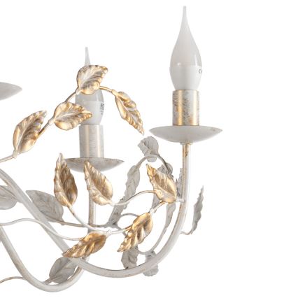 ONLI - Suspension chaîne COLLANA 6xE14/6W/230V blanc/doré