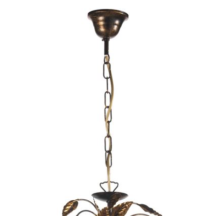 ONLI - Suspension chaîne COLLANA 6xE14/6W/230V bronze/doré