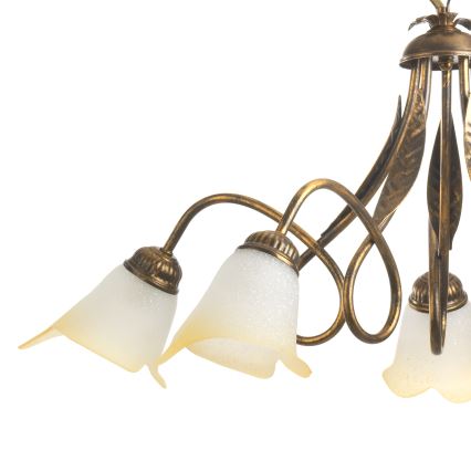 ONLI - Suspension chaîne DOPPIO GIRO 5xE14/6W/230V bronze