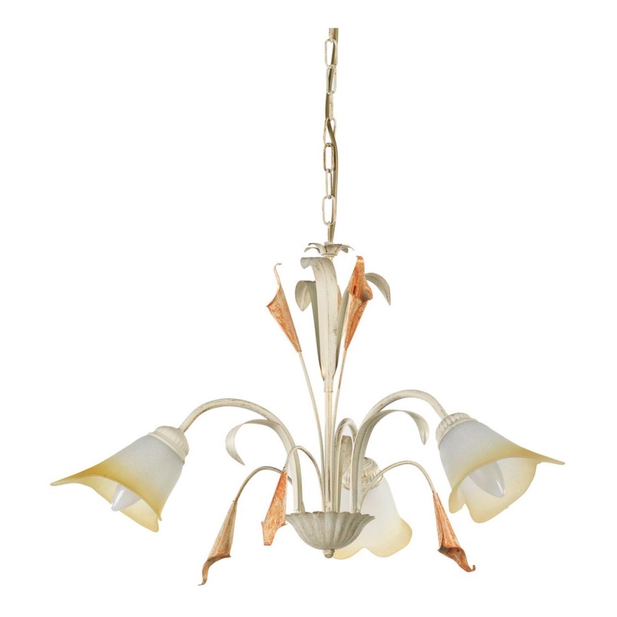 ONLI - Suspension chaîne LUCREZIA 3xE14/6W/230V crème