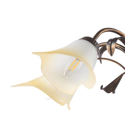 ONLI - Suspension chaîne LUCREZIA 5xE14/6W/230V bronze