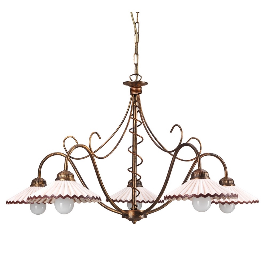 ONLI - Suspension chaîne ROSINA 5xE14/6W/230V
