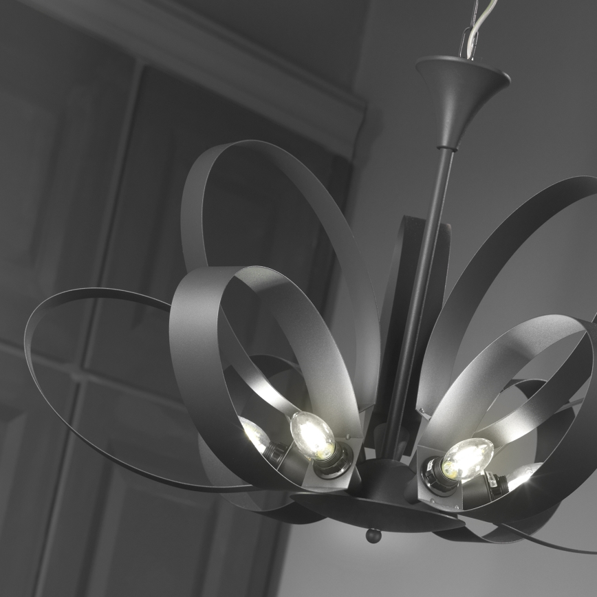ONLI - Suspension chaîne SERENA 9xE14/6W/230V noir