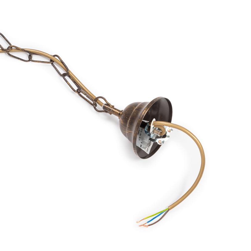 ONLI - Suspension chaîne TERESA 3xE14/6W/230V bronze