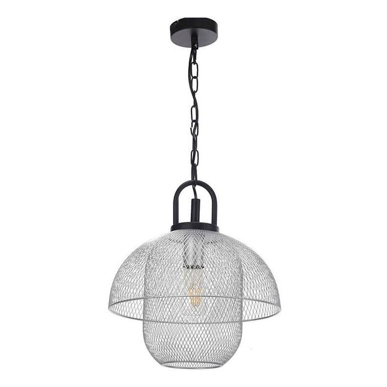 ONLI - Suspension chaîne ZAIR 1xE27/22W/230V noir/argent
